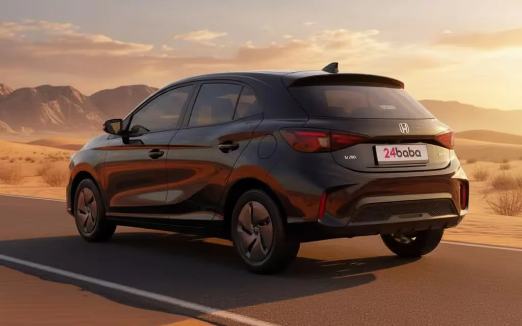 Mg 3 2025 Blue rear view showing taillights – rental in Dubai