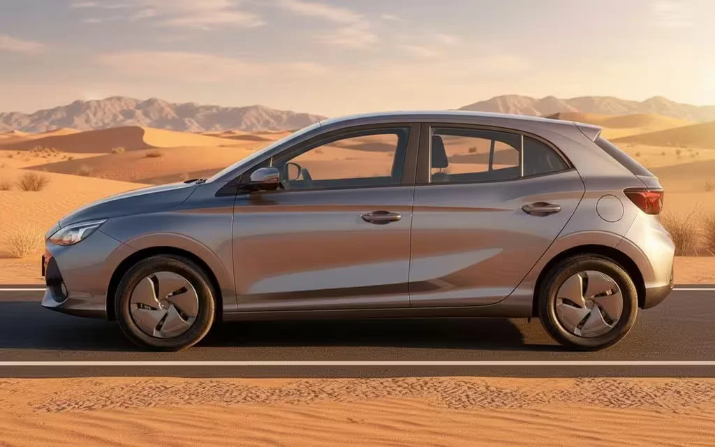 Mg 5 2023 Silver side profile – rental in Dubai