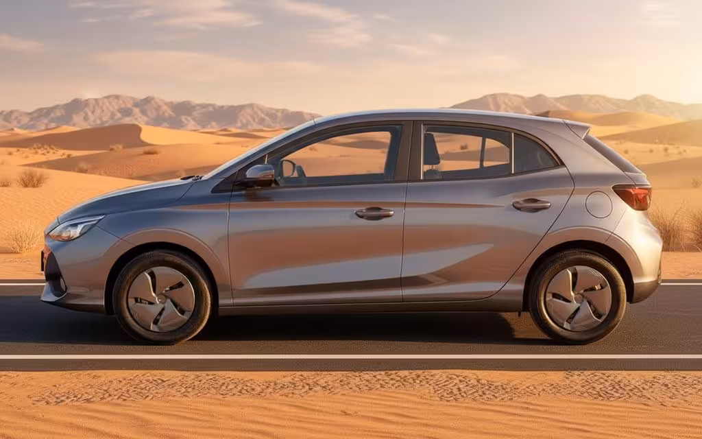 Mg 5 2023 Silver side profile – rental in Dubai