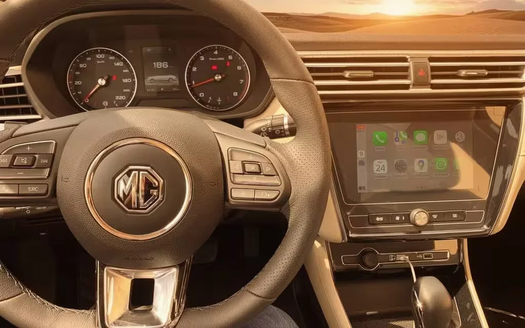 Mg 5 2024 interior view showing trim – rental in Dubai