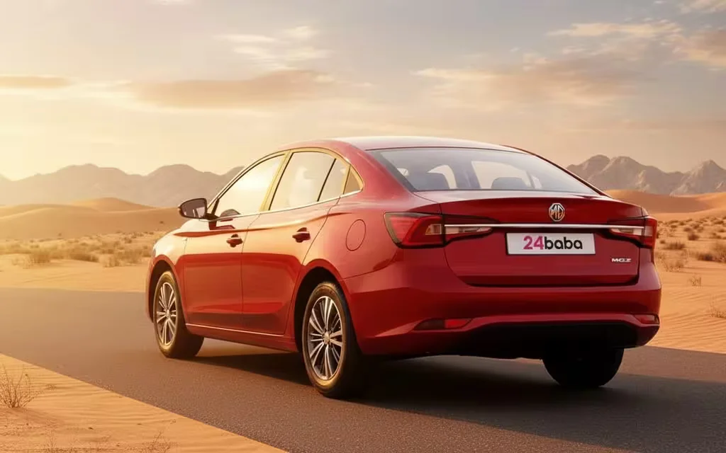 Mg 5 2024 Red side profile – rental in Dubai