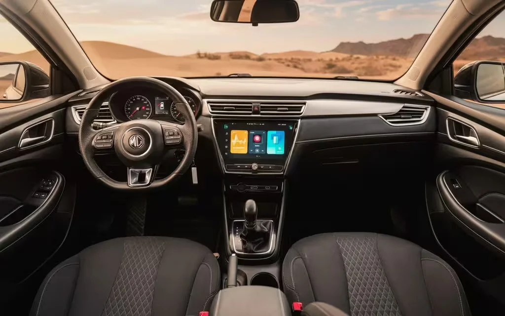 Mg 5 2025 interior view showing trim – rental in Dubai