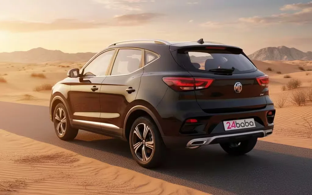 Mg Zs 2023 Black side profile – rental in Dubai