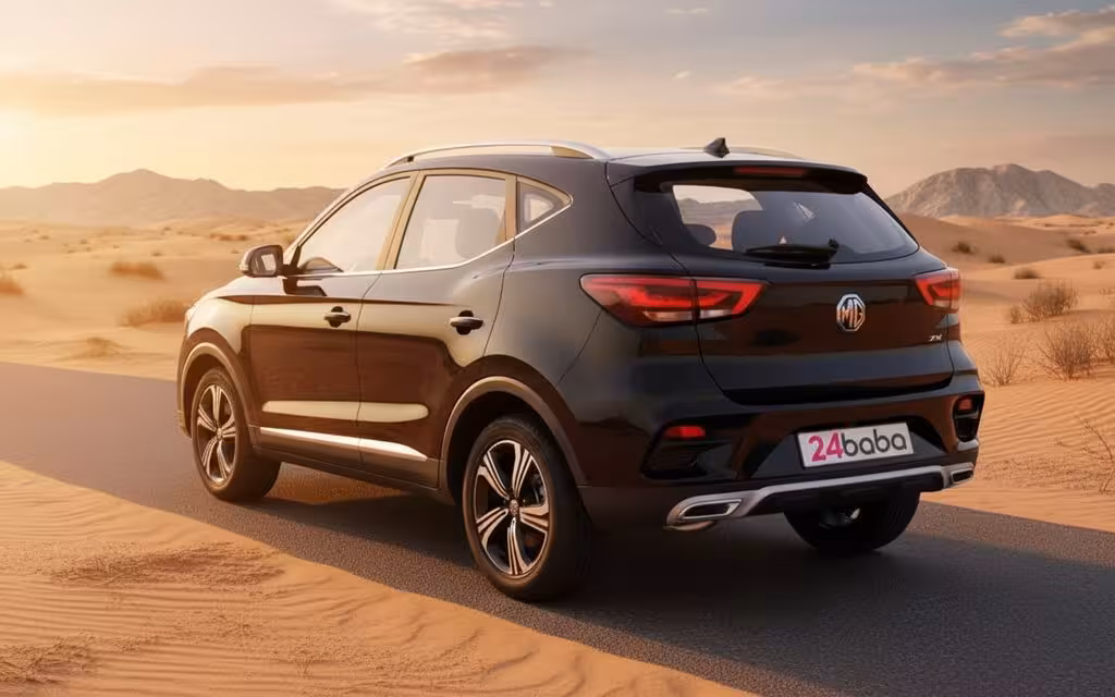 Mg Zs 2023 Black side profile – rental in Dubai