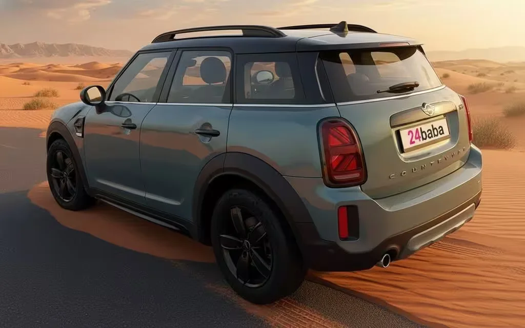 Mini Cooper 2023 Grey side profile – rental in Dubai