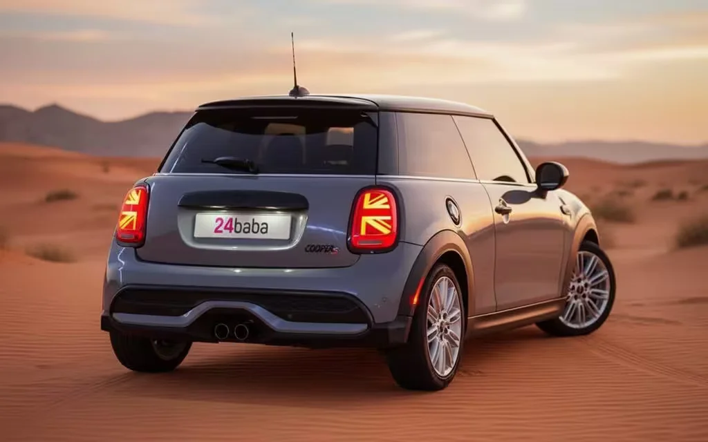 Mini Countryman 2025 Blue rear view showing taillights – rental in Dubai