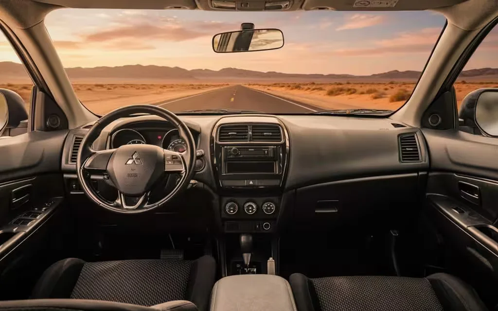 Mitsubishi Asx 2022 interior view showing trim – rental in Dubai