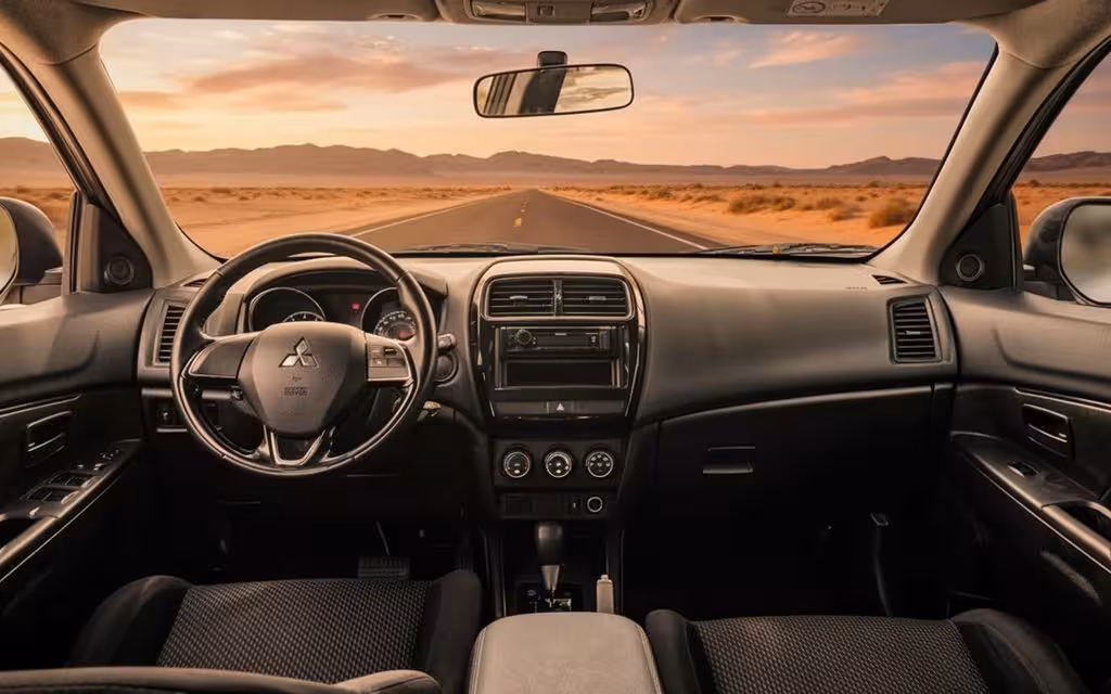 Mitsubishi Asx 2022 interior view showing trim – rental in Dubai