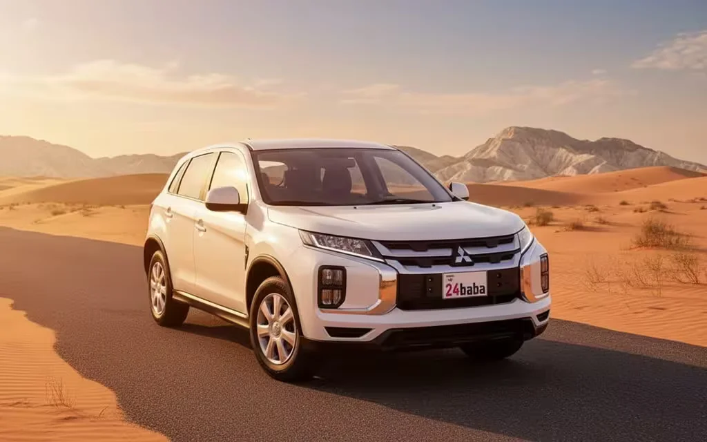 Mitsubishi Asx 2022 White side profile – rental in Dubai