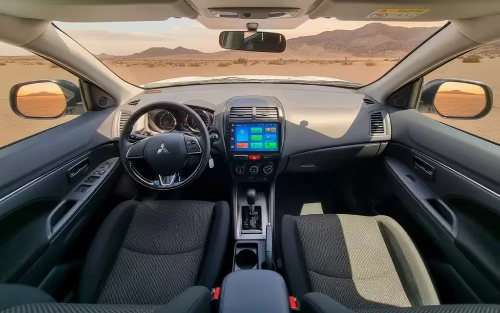 Mitsubishi Asx 2024 interior view showing trim – rental in Dubai