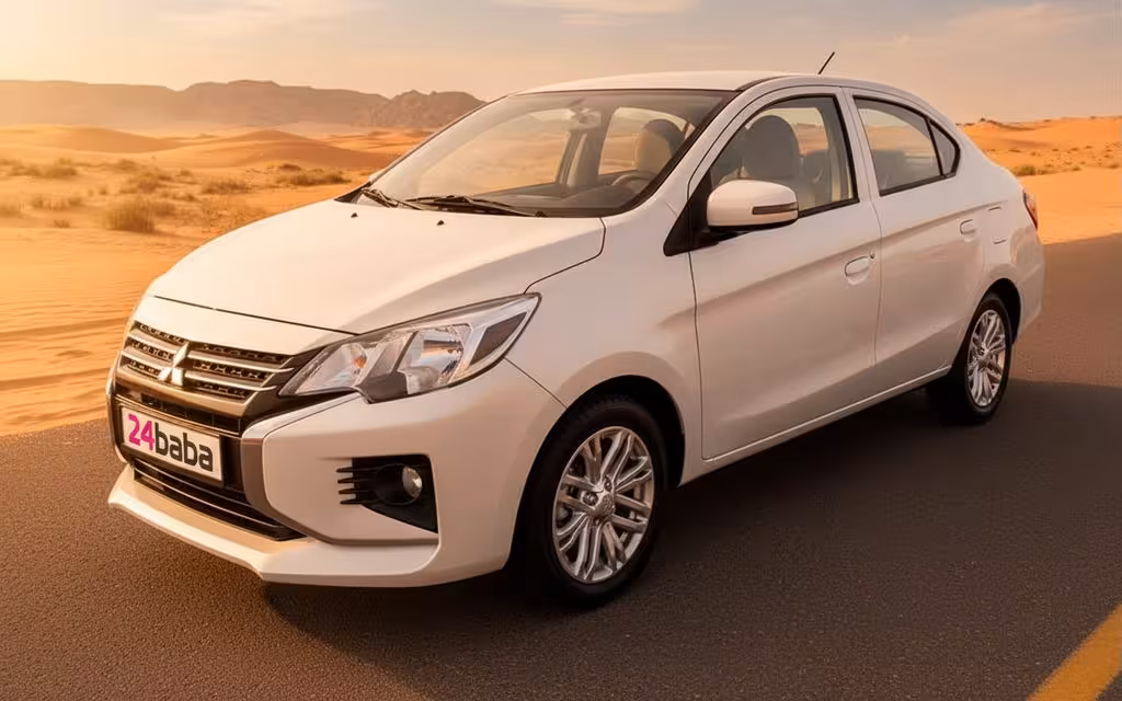 Mitsubishi Attrage 2025 White cover image – rental in Dubai