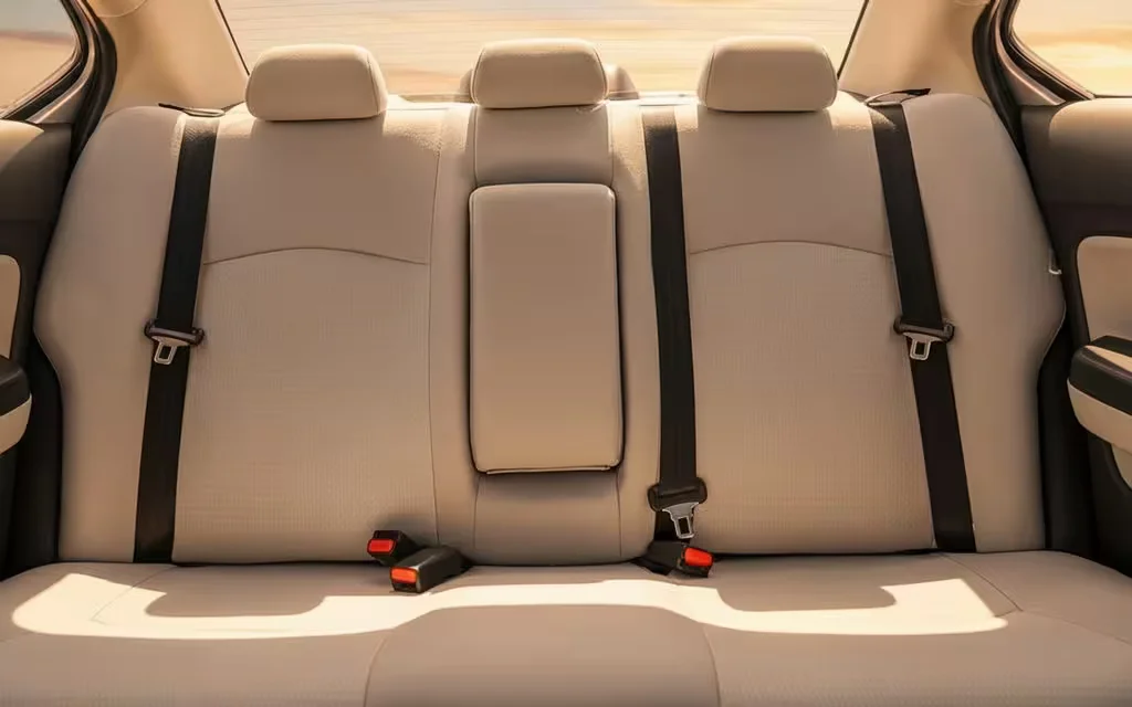 Mitsubishi Attrage 2025 leather seats and cabin – rental in Dubai