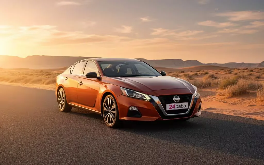 Nissan Altima 2020 Orange front view with headlights
