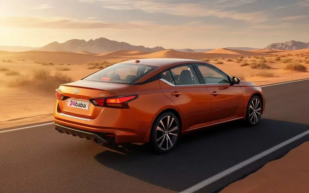 Nissan Altima 2020 Orange rear view showing taillights