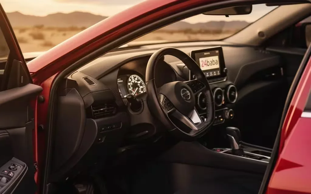 Nissan Sentra 2022 interior view showing trim – rental in Dubai