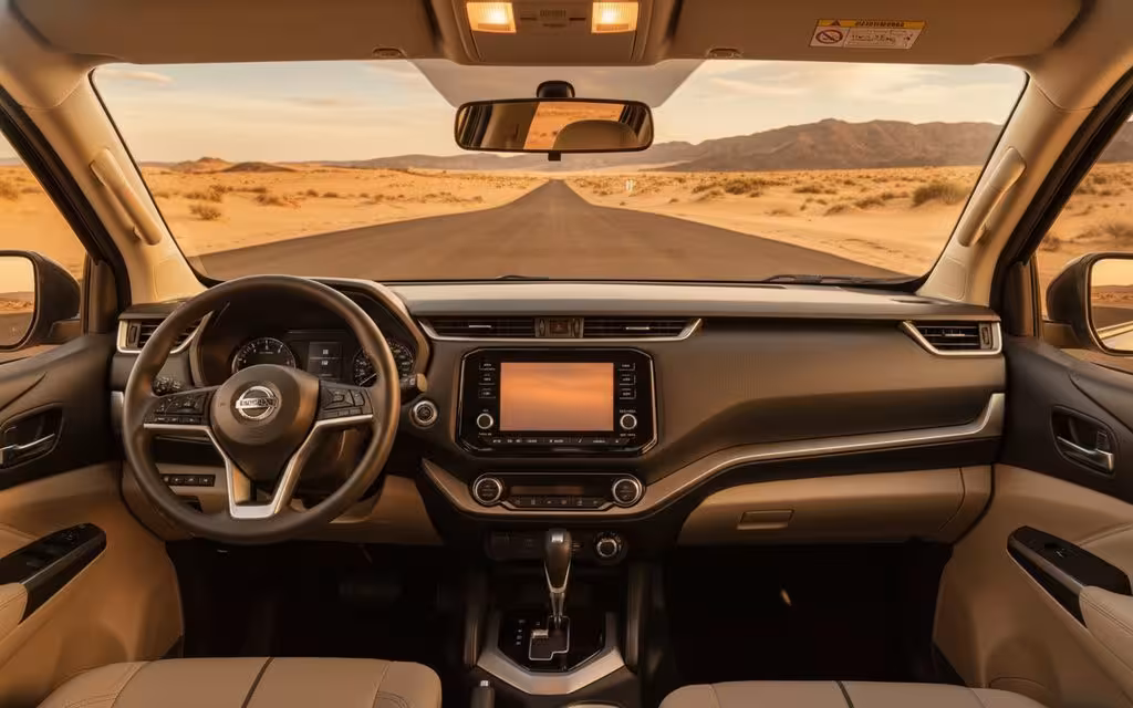 Nissan X Terra 2024 interior view showing trim – rental in Dubai