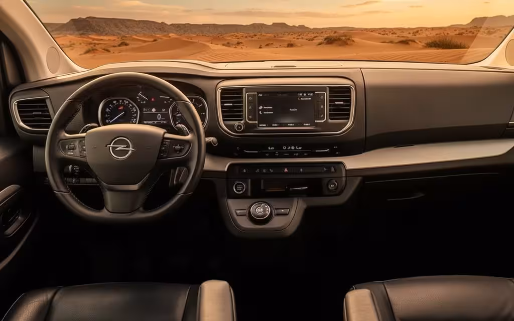 Opel Zafira 2023 dashboard and infotainment – rental in Dubai