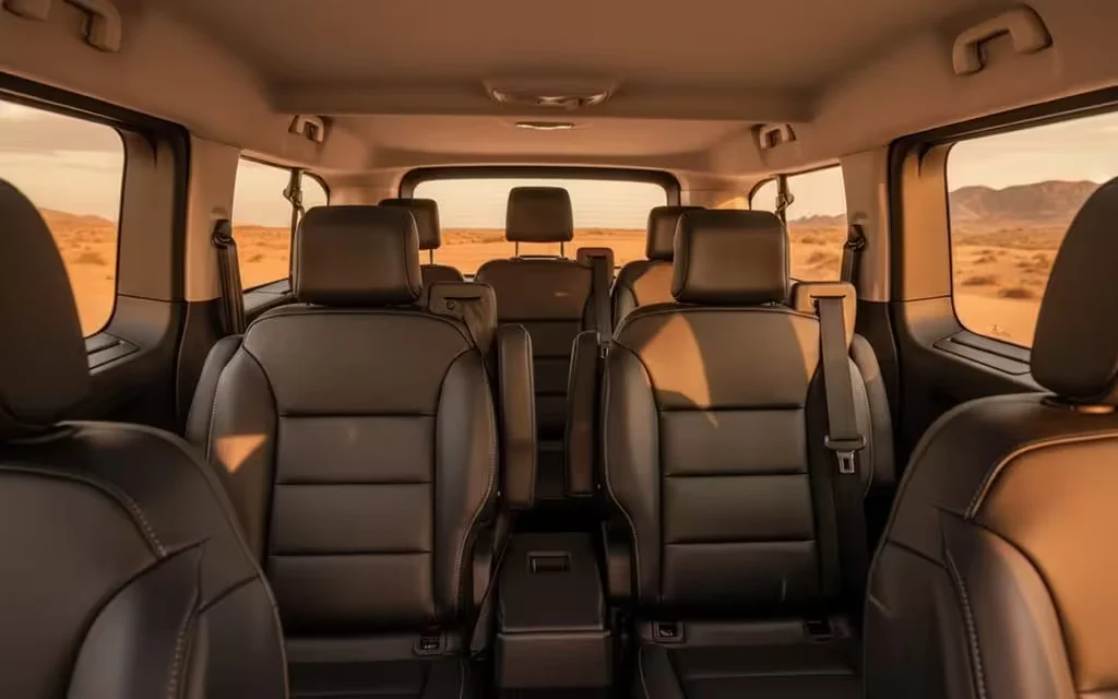 Opel Zafira 2023 leather seats and cabin – rental in Dubai