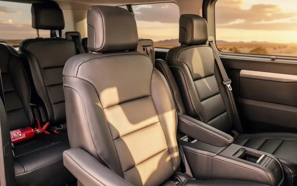 Opel Zafira 2023 leather seats and cabin – rental in Dubai