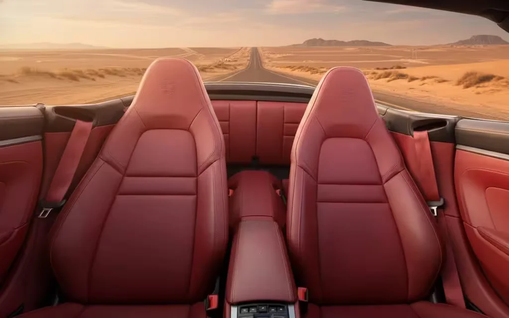 Porsche 911 2023 leather seats and cabin – rental in Dubai