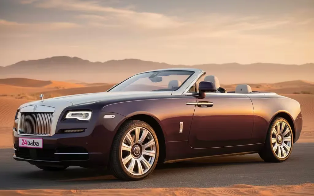 RollsRoyce Dawn 2020 Purple side profile – rental in Dubai