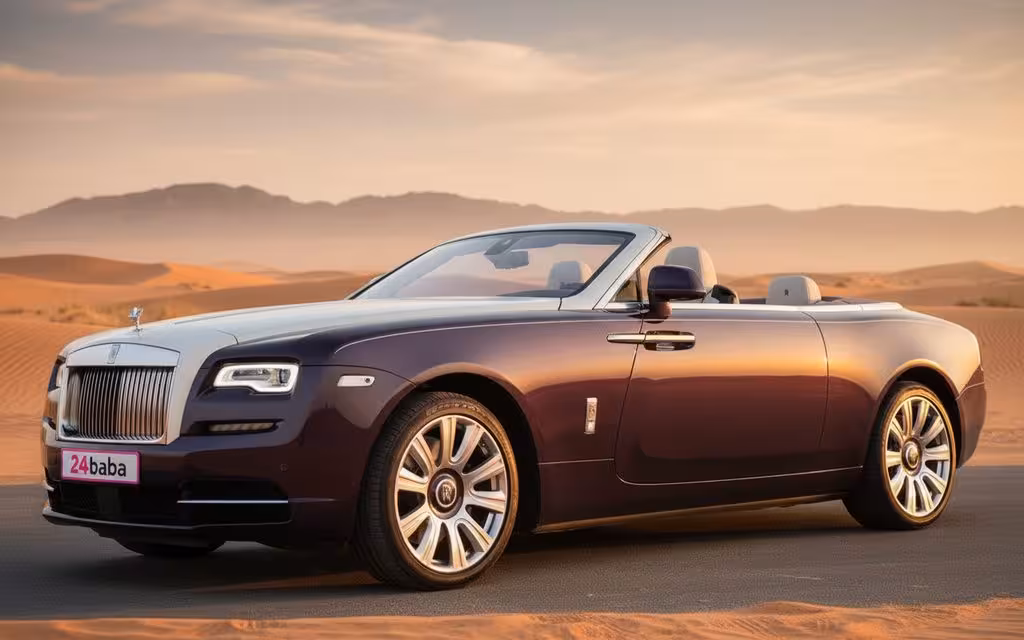 RollsRoyce Dawn 2020 Purple side profile – rental in Dubai