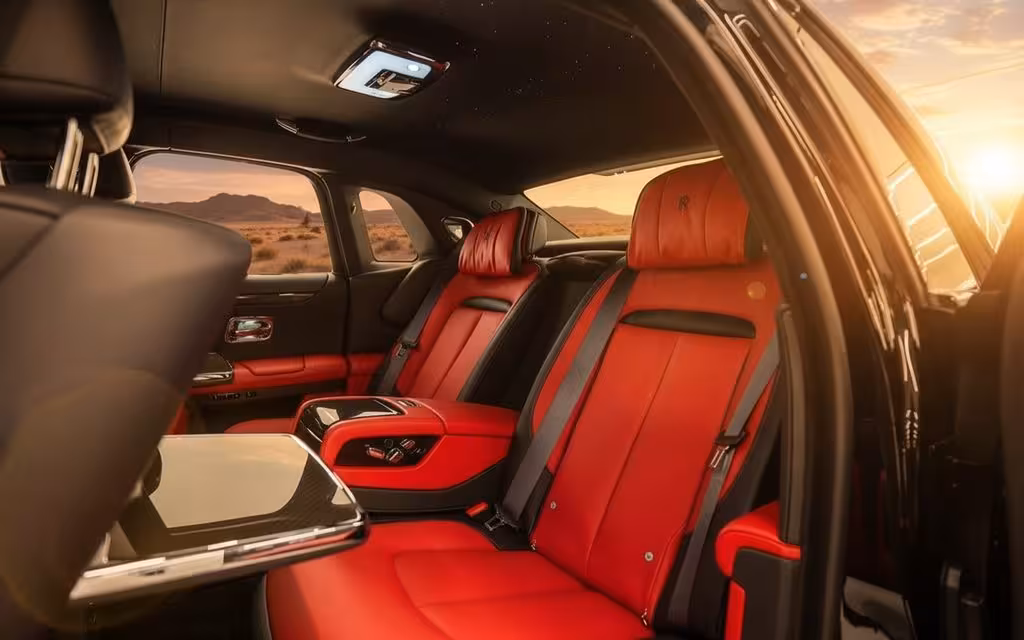 RollsRoyce Ghost 2023 leather seats and cabin – rental in Dubai
