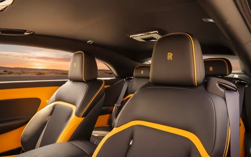 RollsRoyce Spectre 2025 leather seats and cabin – rental in Dubai