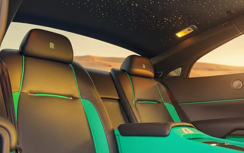 RollsRoyce Wraith 2025 leather seats and cabin – rental in Dubai