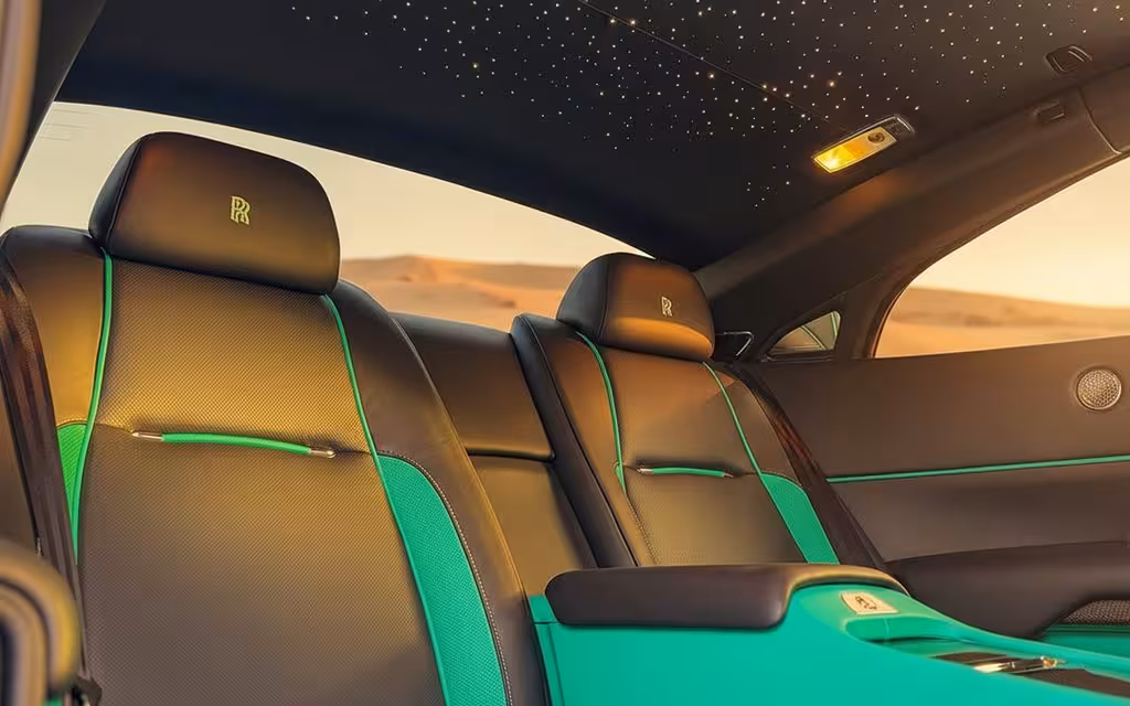 RollsRoyce Wraith 2025 leather seats and cabin – rental in Dubai