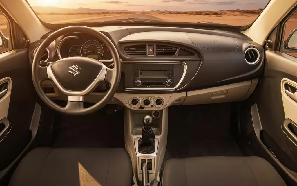 Suzuki Alto 2023 dashboard and infotainment – rental in Dubai