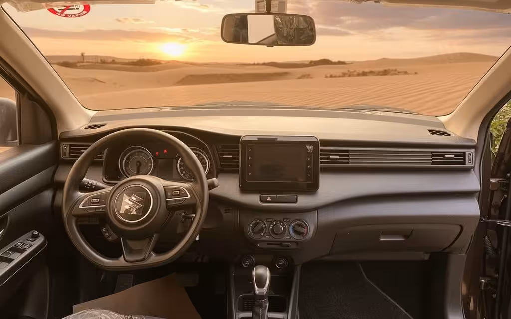 Suzuki Ertiga 2024 dashboard and infotainment – rental in Dubai