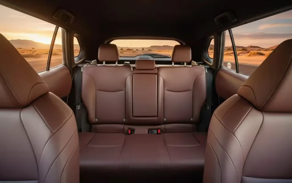 Toyota CorollaCross 2023 leather seats and cabin – rental in Dubai