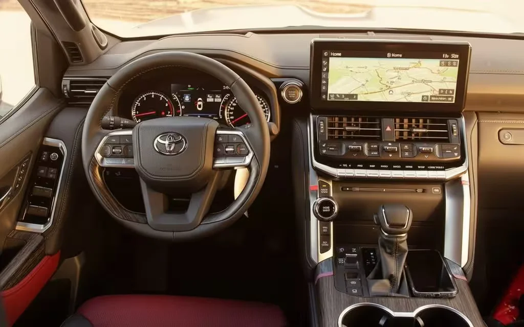 Toyota LandCruiser 2023 dashboard and infotainment – rental in Dubai