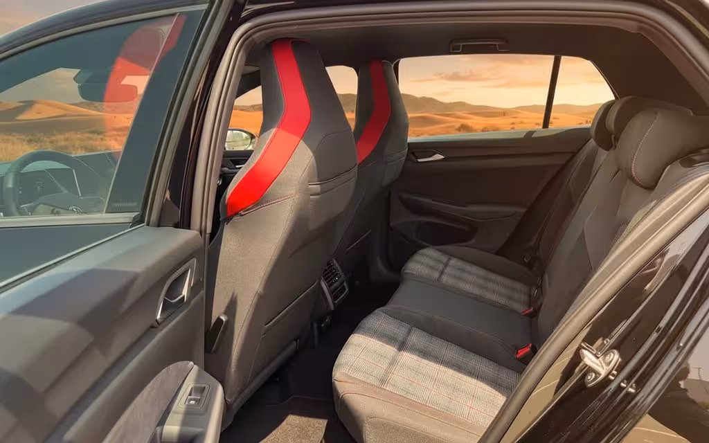 Volkswagen Golf 2025 interior view showing trim – rental in Dubai