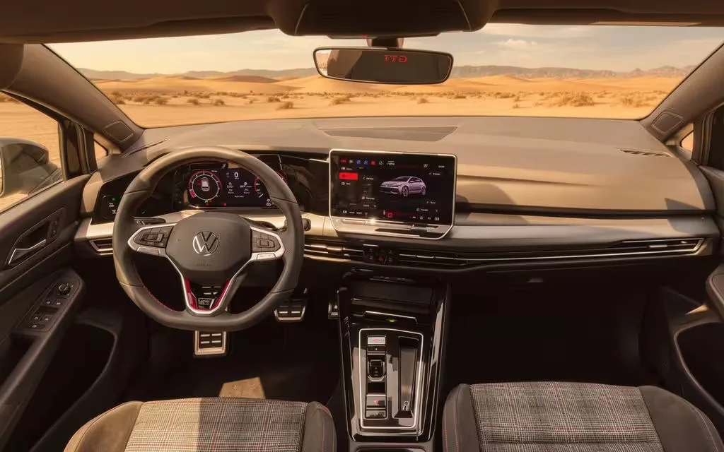 Volkswagen Golf 2025 dashboard and infotainment – rental in Dubai