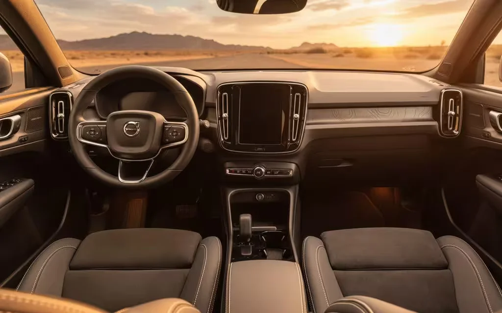 Volvo Xc40 2023 dashboard and infotainment – rental in Dubai